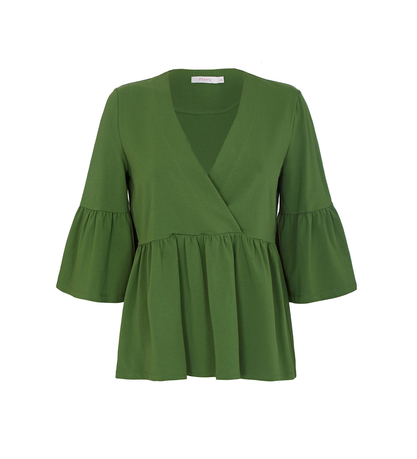 Myla Top in Green | Finery London