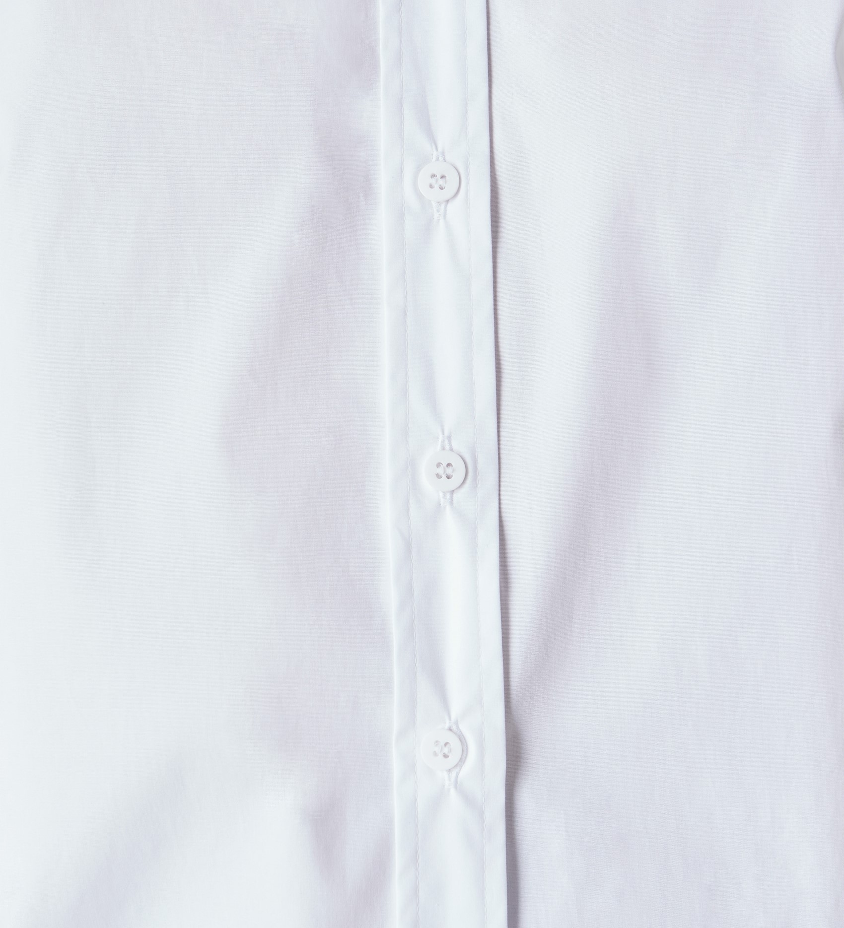 Cotton Poplin Shirt with Fold Back Cuff Detail in White|Finery London