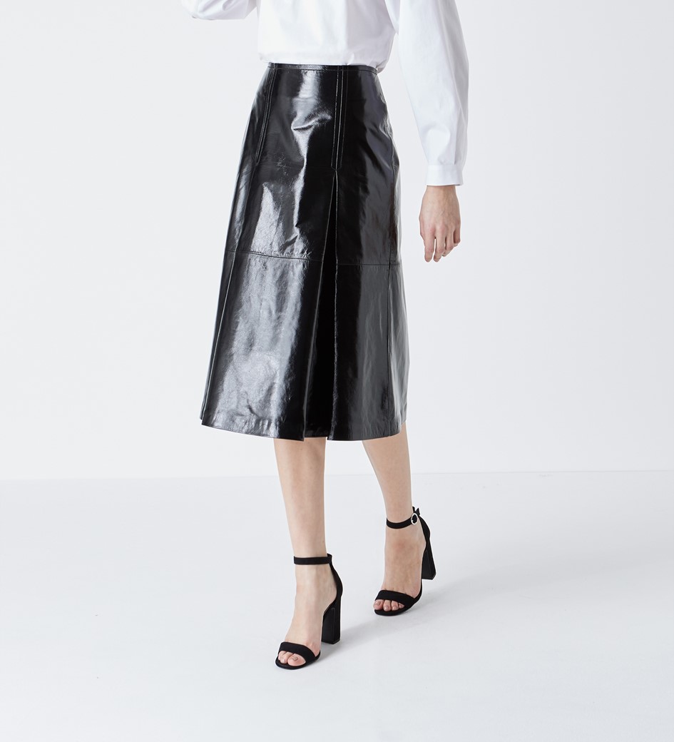 Elsie Patent Leather Skirt