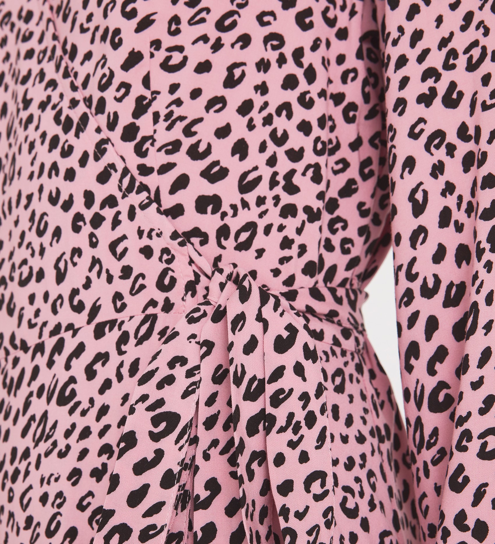 Midi Pink Leopard Dress | Long Sleeves | Finery London