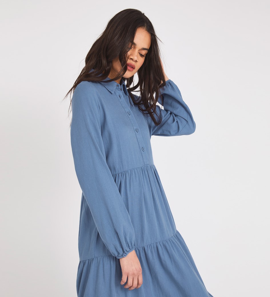 midi denim dress