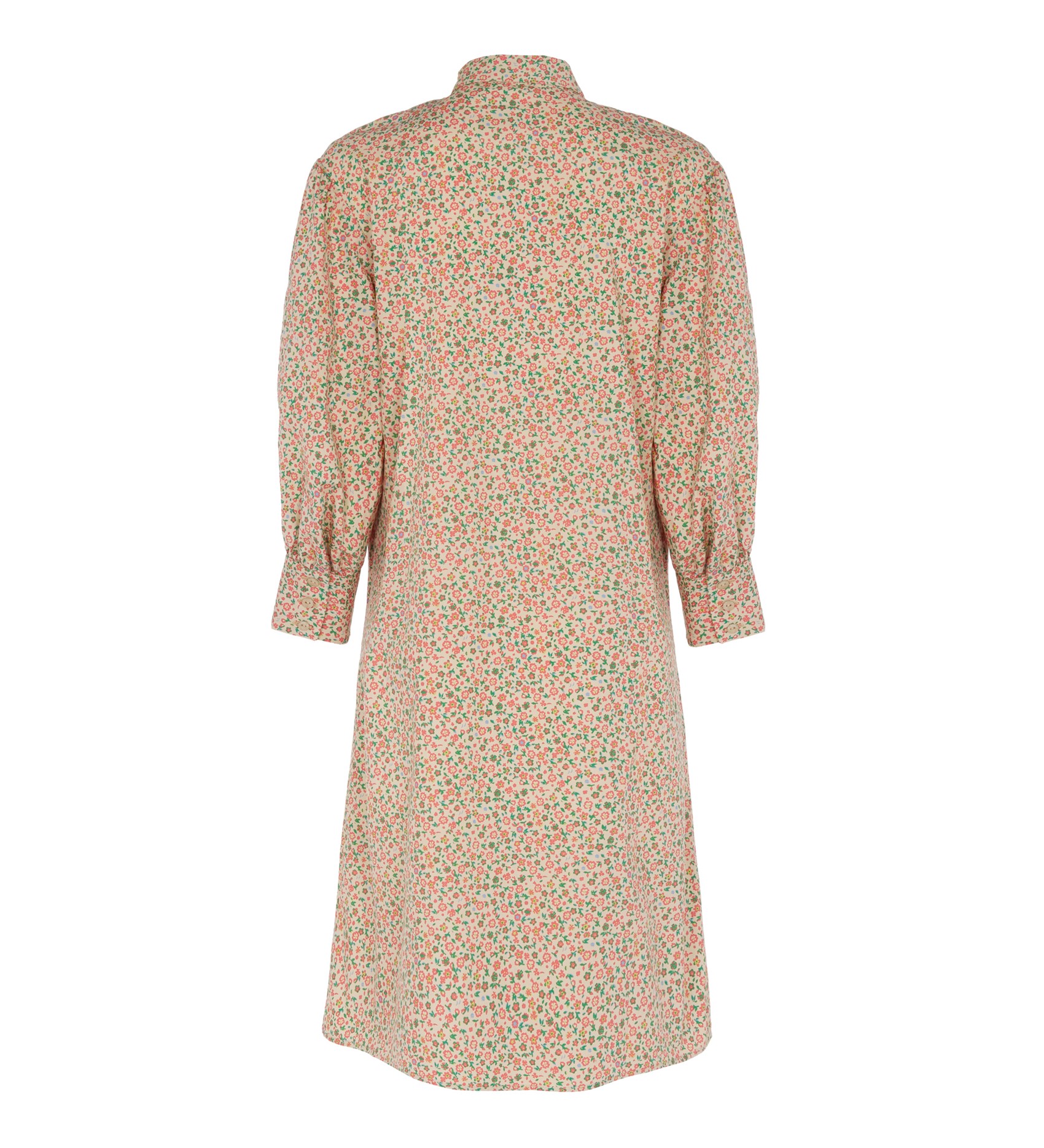 Knee Length Green Floral Dress | 3/4 Sleeves | Finery London