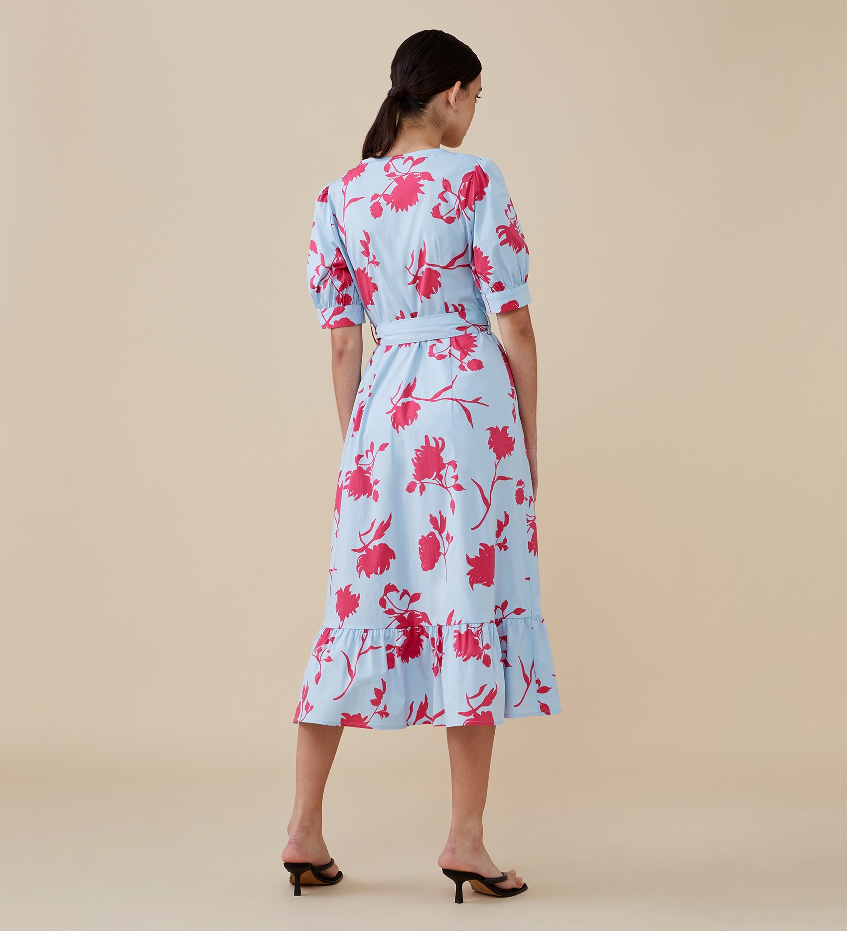 Tove Blue Floral Midi Dress | Finery London