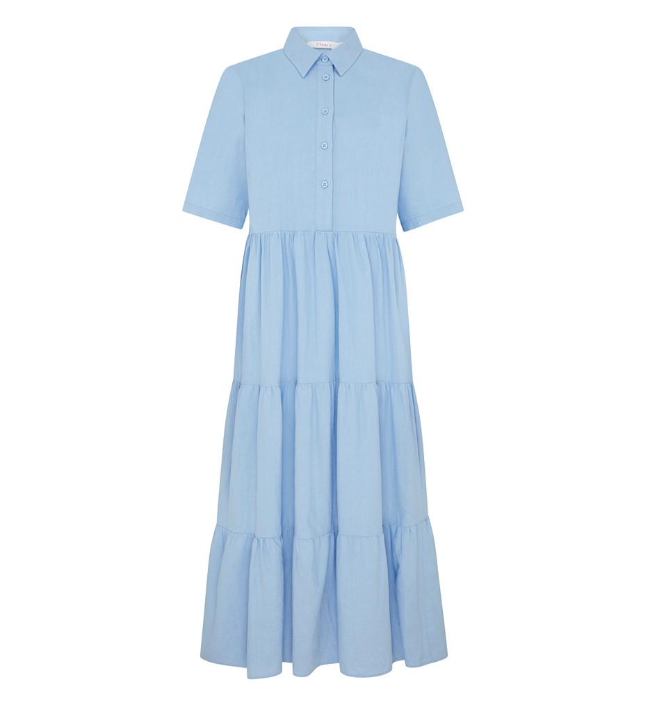 Suzie Midi Light Blue Shirt Dress