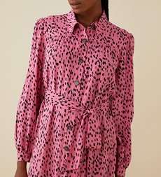 Agrata Pink Spot Midi Dress