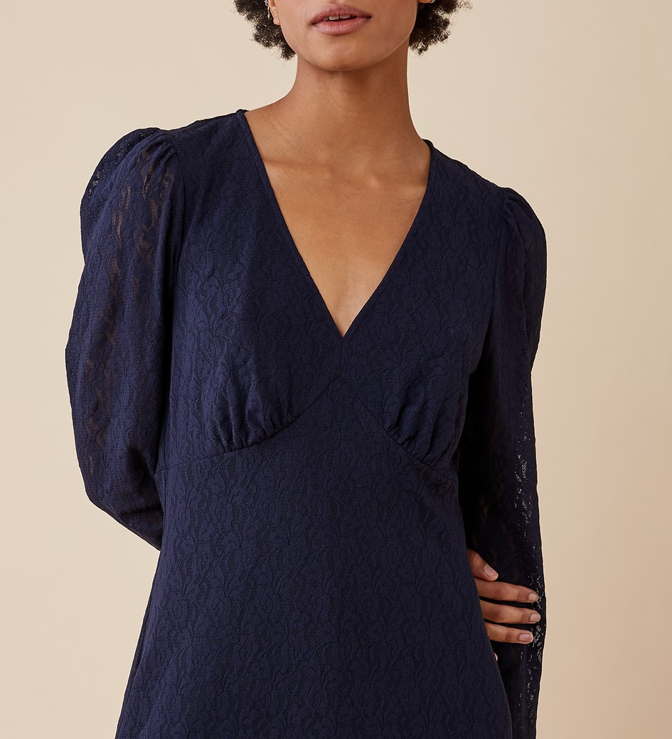 Rhea Midi Navy Dress