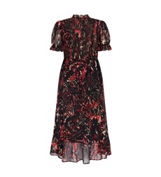 Jolene Midi Chiffon Red Abstract Dress