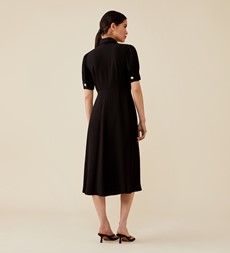 Jaela Black Midi Dress
