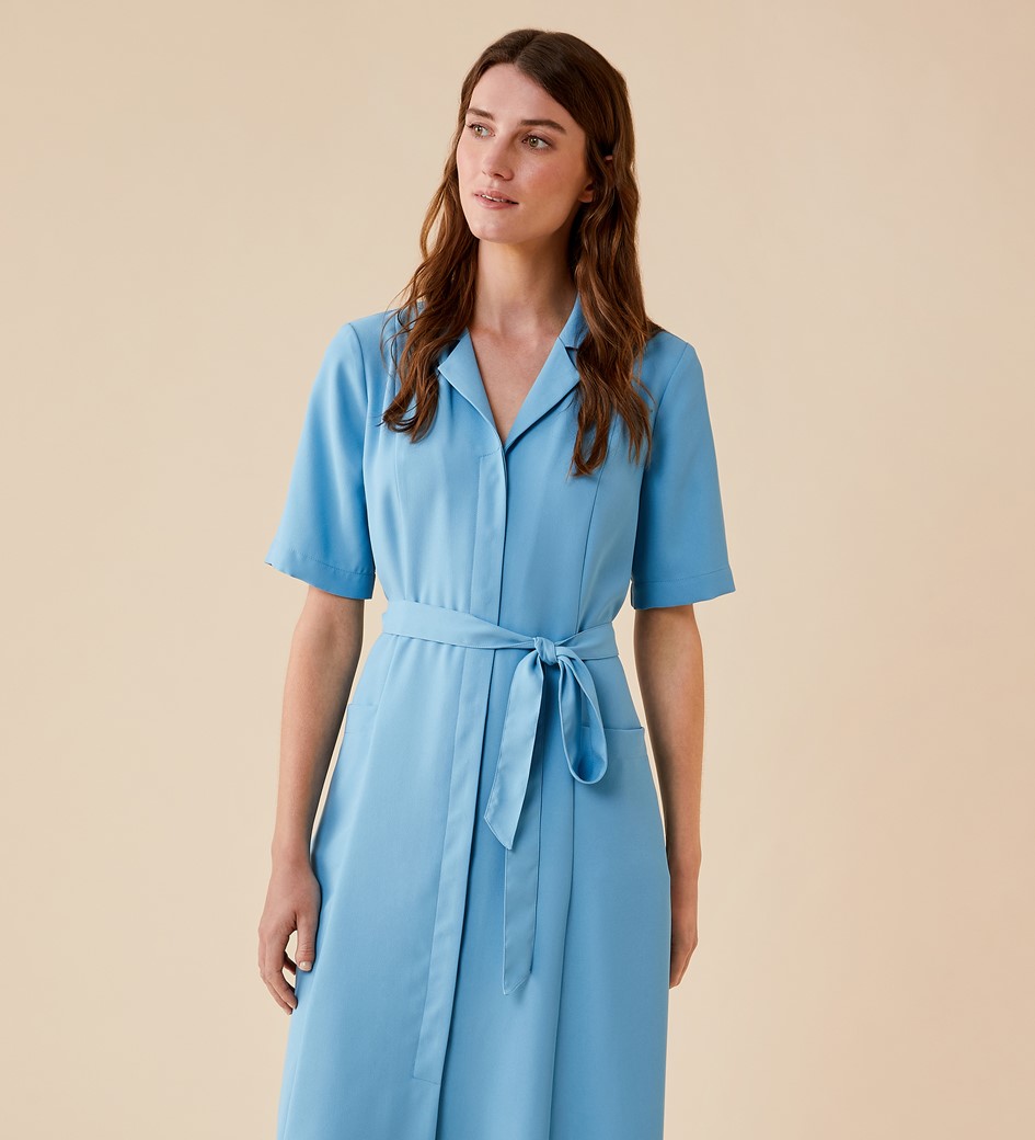 Harmony Midi Crepe Bright Blue Dress