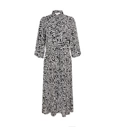 Elston Midi Viscose Black Paisley Dress