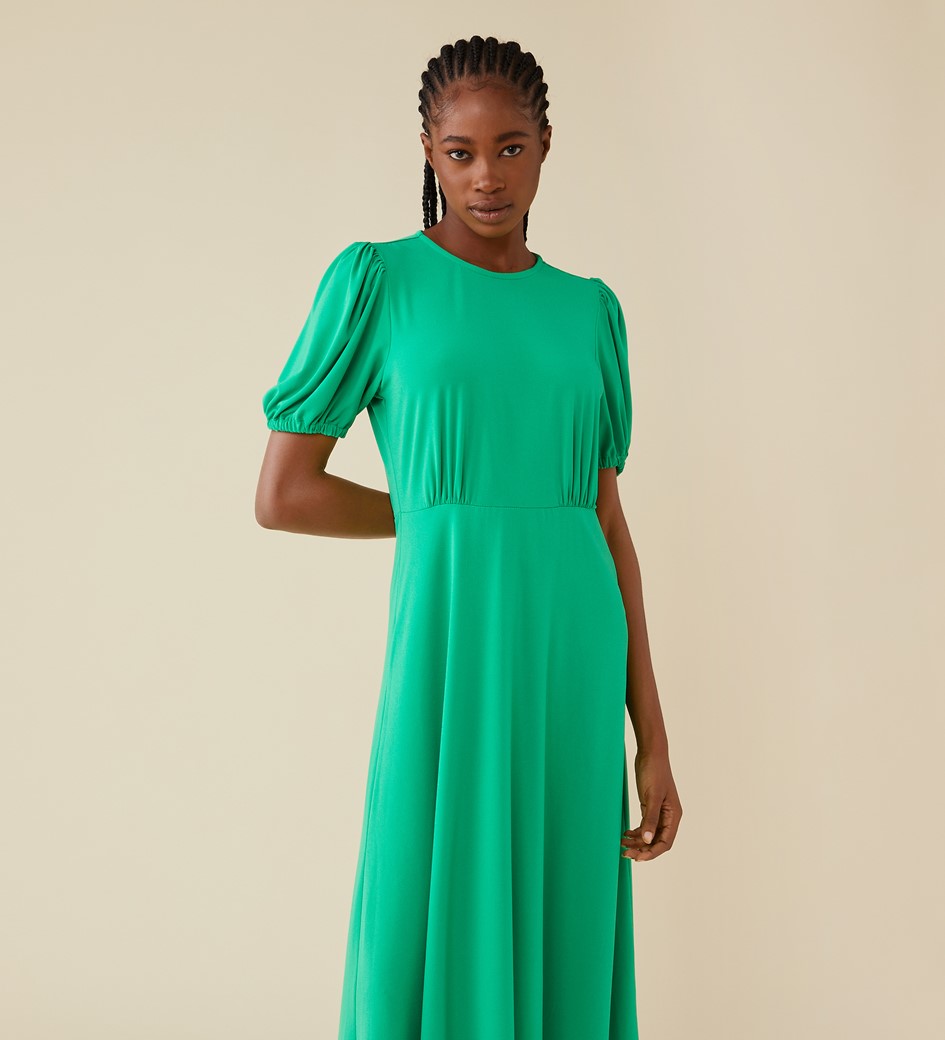 Mya Midi Jersey Green Dress