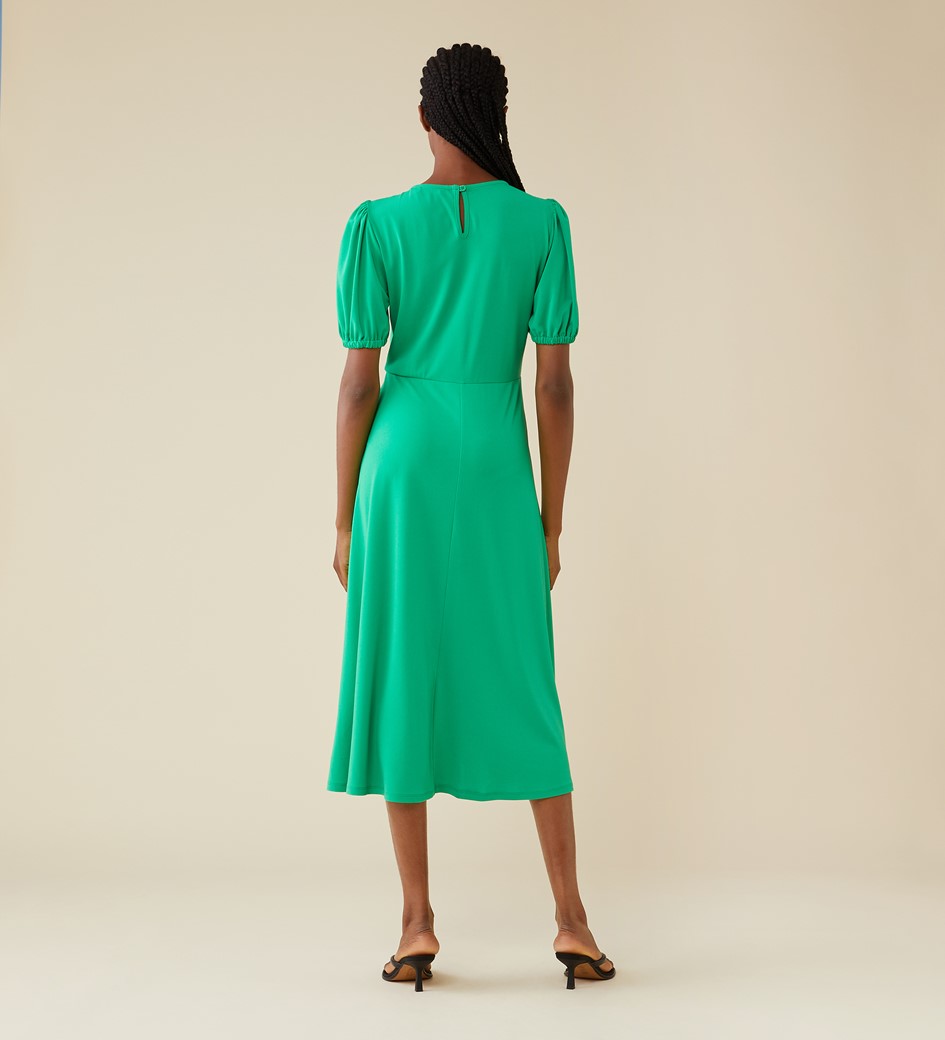 Mya Green Jersey Midi Dress