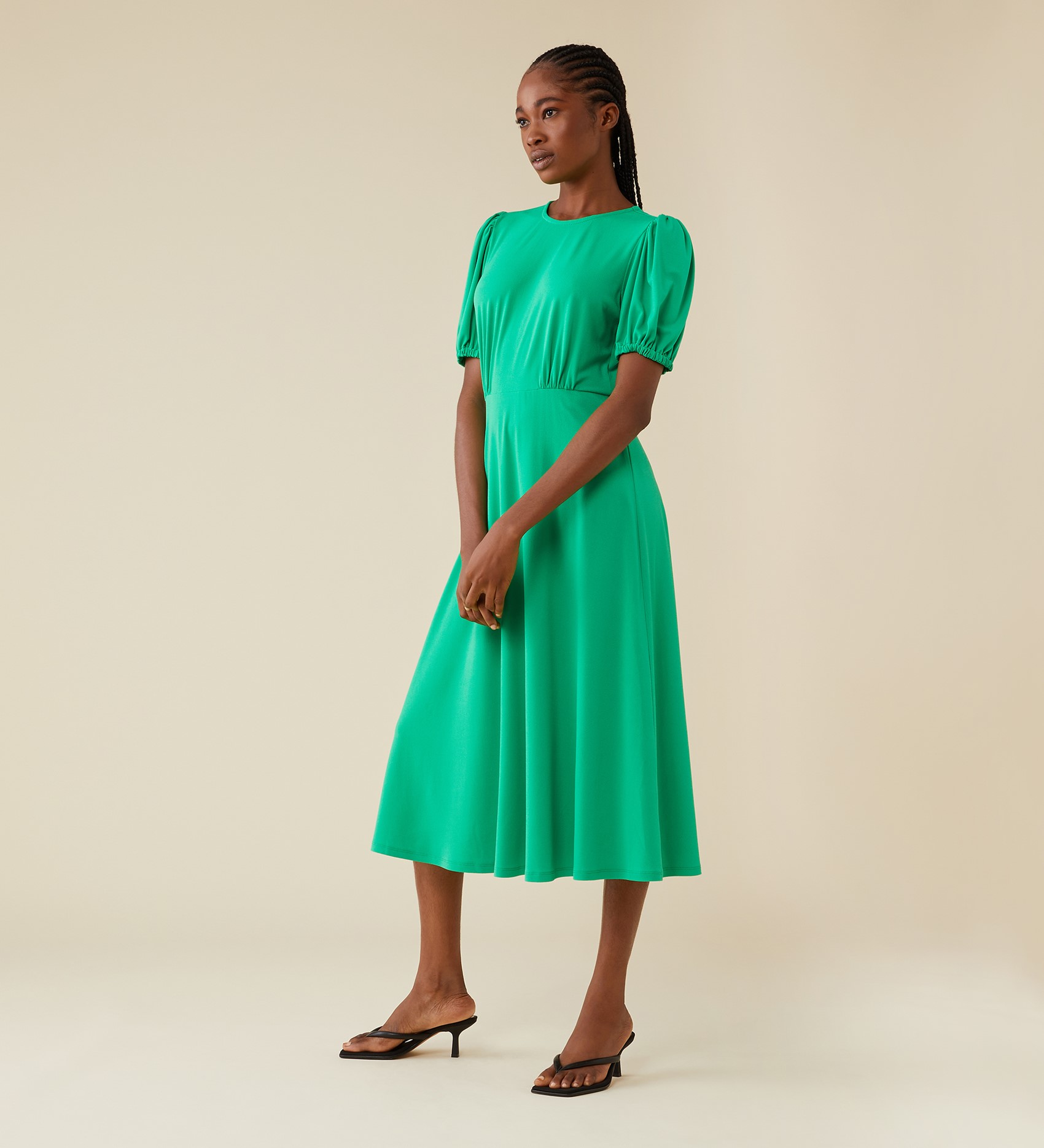 Mya Green Jersey Midi Dress | Finery London