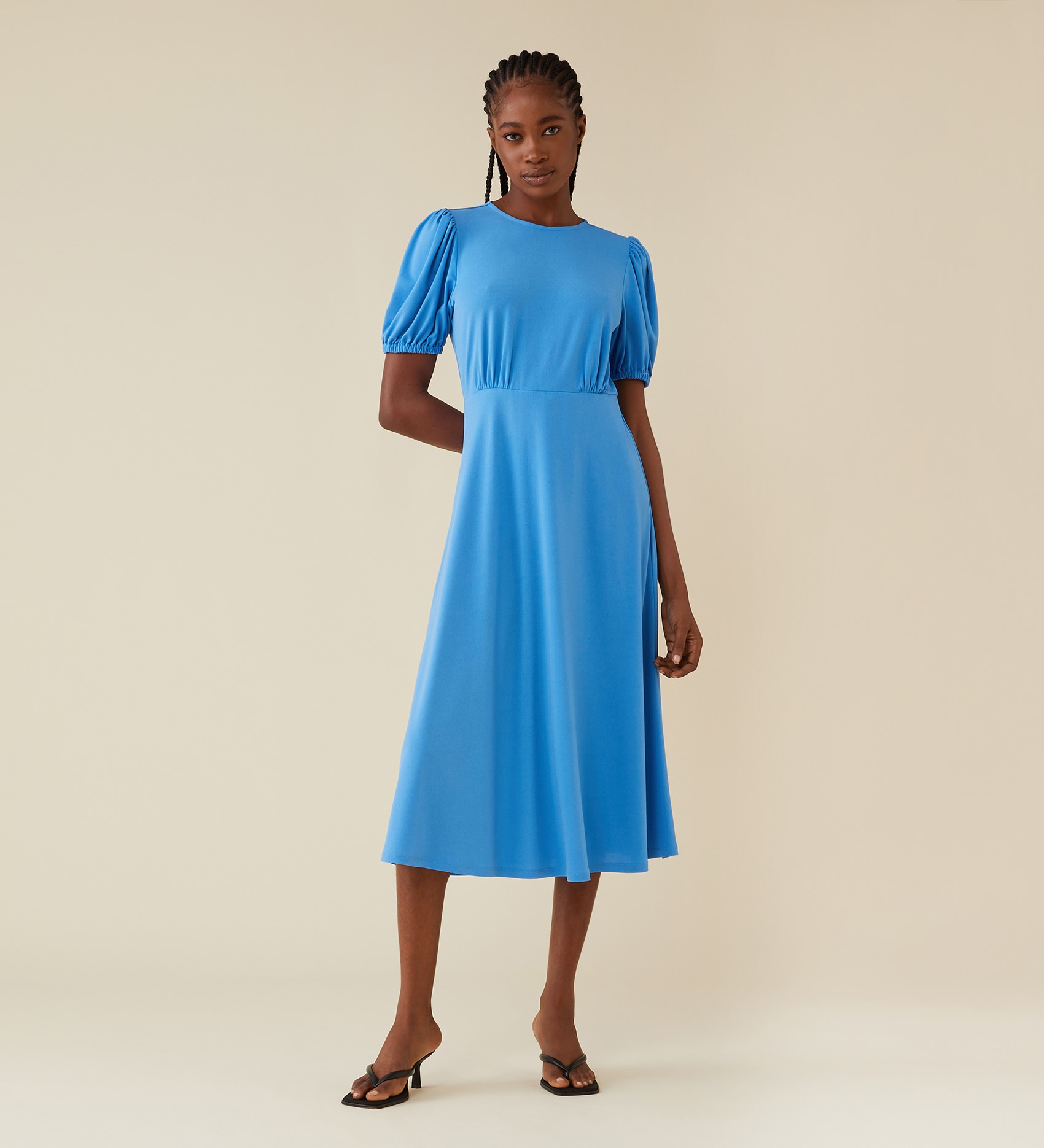 Light blue mid length dresses store