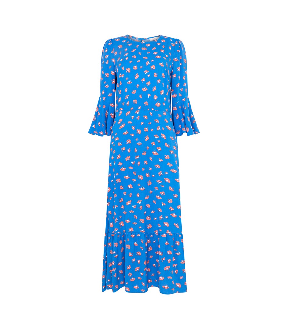 Cira Midi Ecovero Blue Buttercup Dress