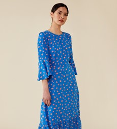 Cira Blue Midi Dress       LENZING™ ECOVERO™ 