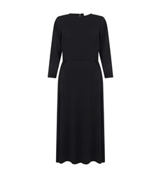 Vania Midi Jersey Crepe Black Dress