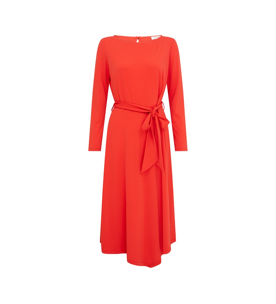 Ebba Midi Jersey Crepe Red Dress