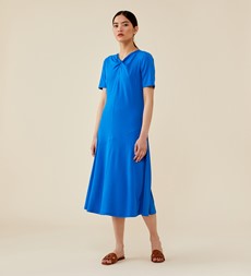 Echo Midi Jersey Crepe Cobalt Blue Dress
