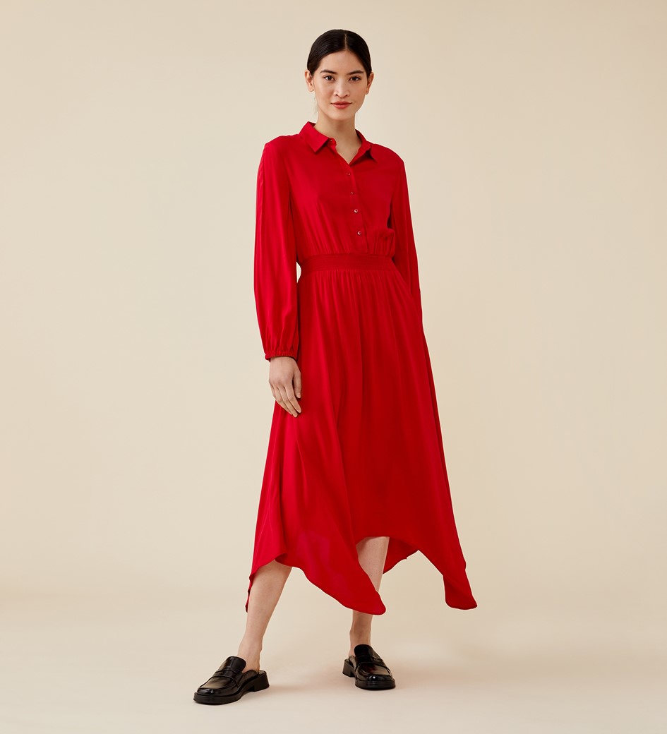 Charlie Red Viscose Dress