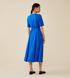 Dakota Cobalt Blue Linen Blend Dress