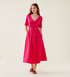 Dakota Fuchsia Linen Blend Dress
