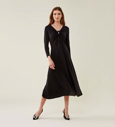 Hessa Black Midi Dress