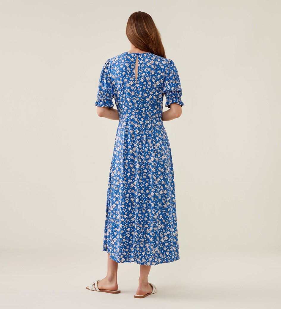 Mela Midi Blue Dress          LENZING™ ECOVERO™ 