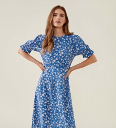 Mela Midi Blue Dress          LENZING™ ECOVERO™ 