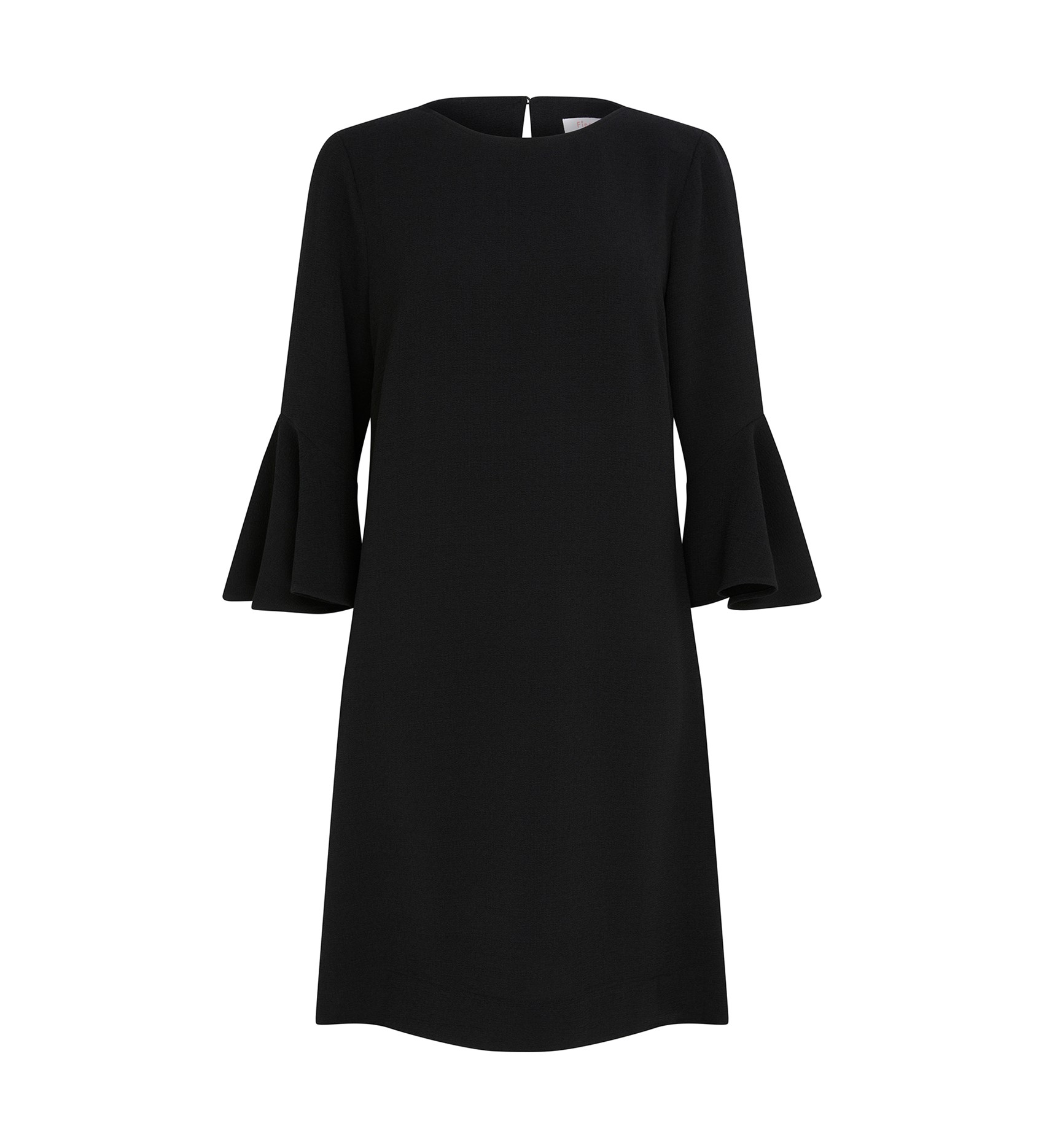 Izzy Black Crepe Midi Dress | Finery London