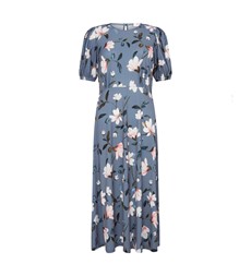 Mya Midi Jersey Blue Floral Dress