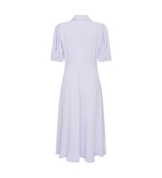 Jaela Lilac Spot Midi Dress