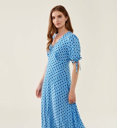 Claire Blue Geo Midi Dress