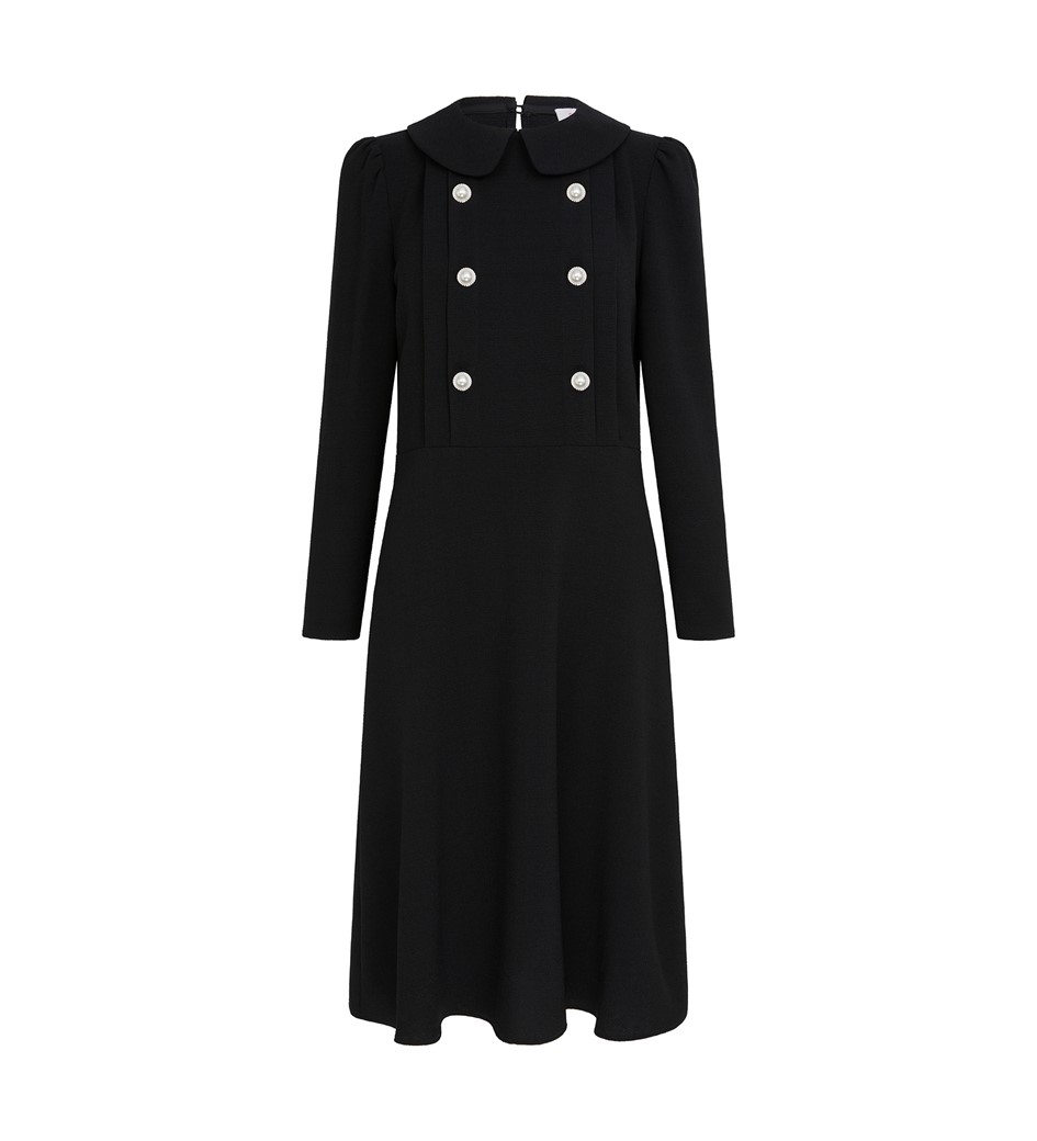 Jadey Black Knee Length Dress | Finery London