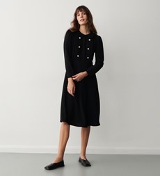 Jadey Black Knee Length Dress