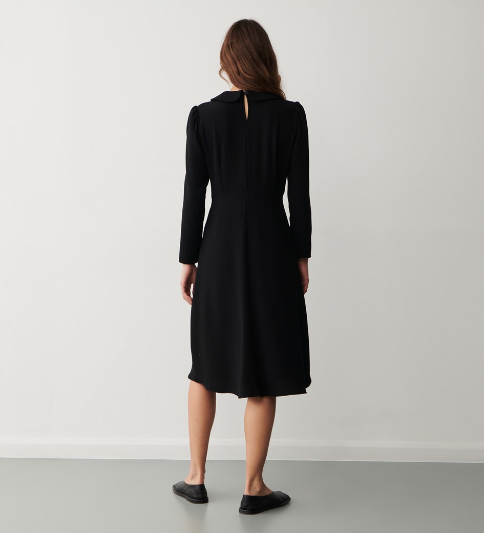 Jadey Black Knee Length Dress