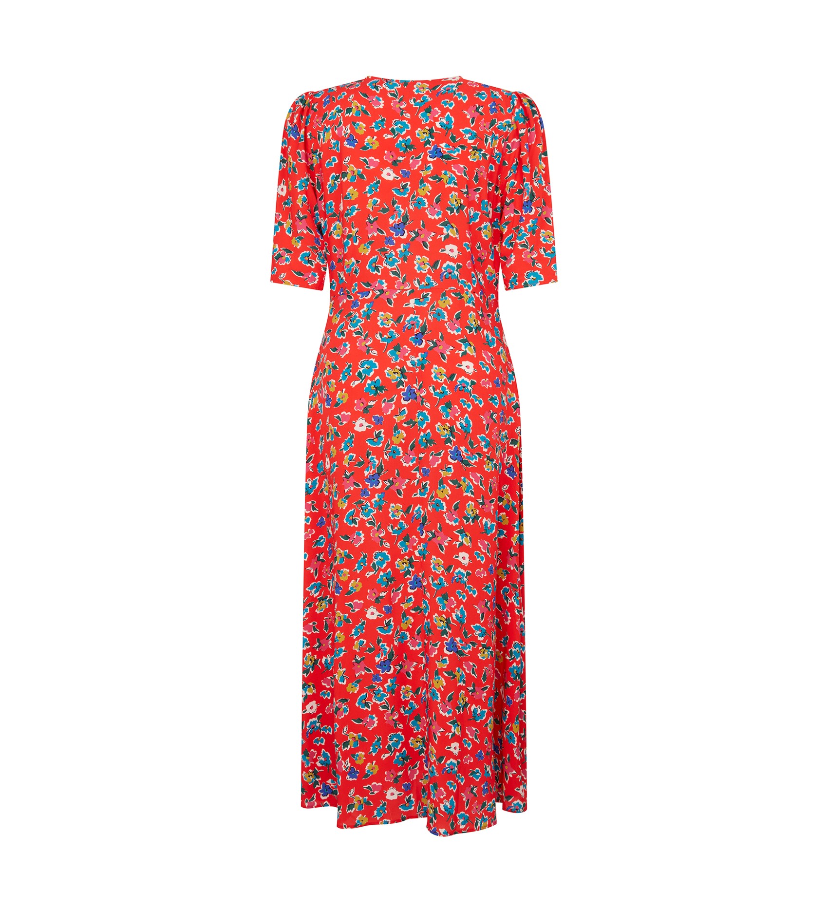 Camilla Red Daisy Midi Dress | Finery London