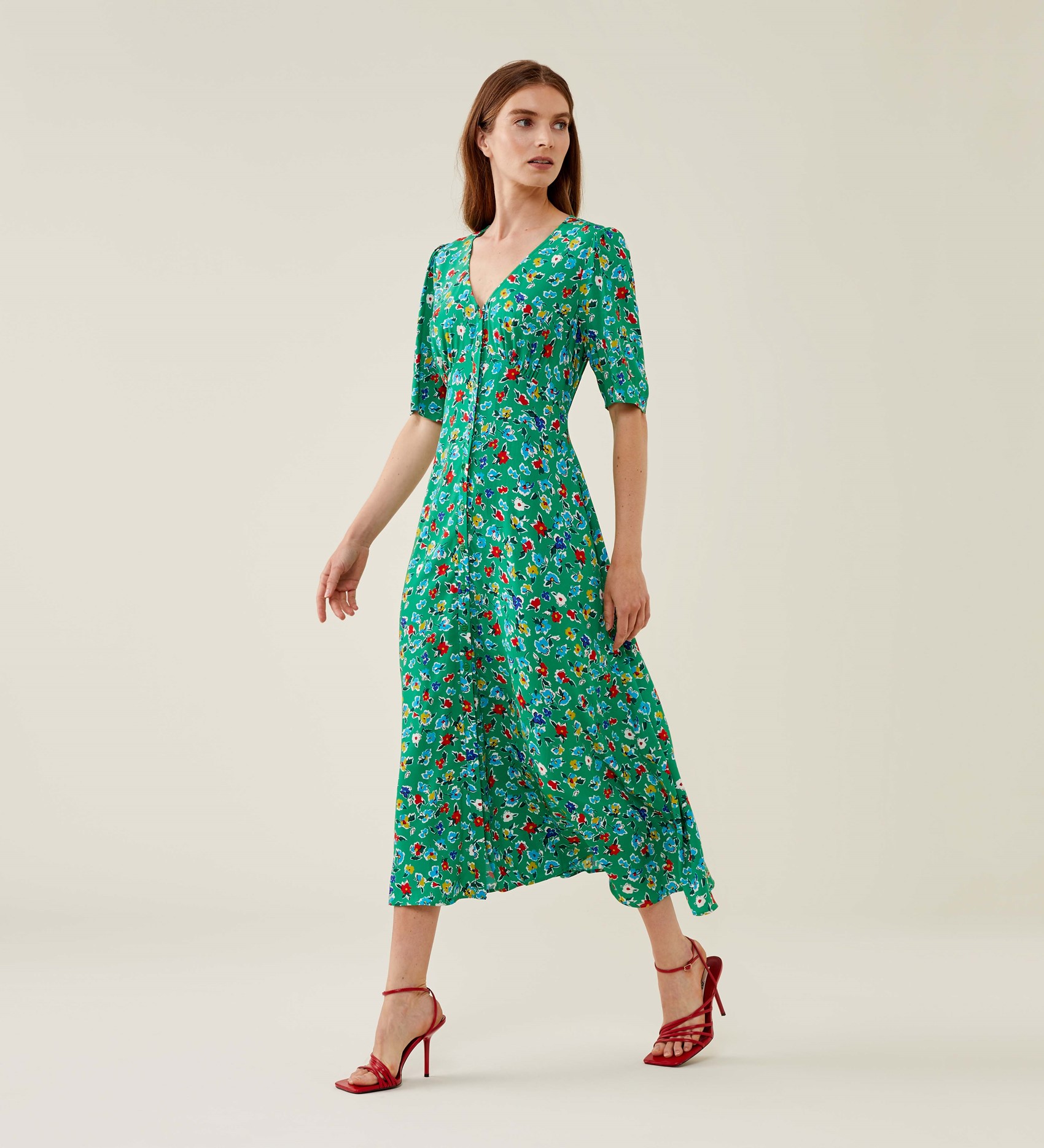 Camilla Green Daisy Midi Dress | Finery London