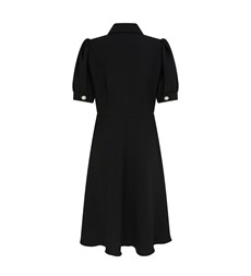 Ebony Black Crepe Knee Length Dress