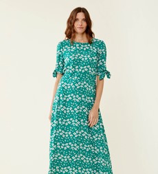 Caley Green Daisy Midi Dress                                     LENZING™ ECOVERO™