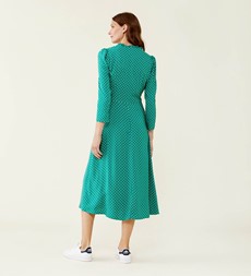 Dee Green Spots Midi Dress                                LENZING™ ECOVERO™