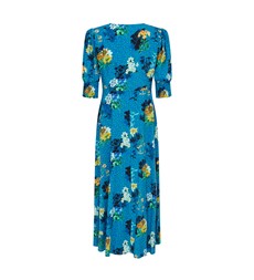 Deena Blue Flowers Midi Dress                               LENZING™ ECOVERO™