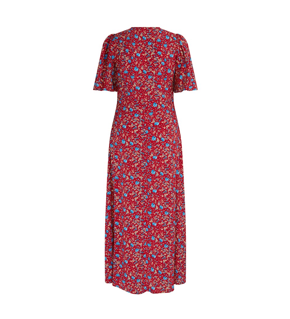Cecile Red Floral Dress                                LENZING™ ECOVERO™
