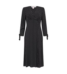 Laine Black Spot Midi Dress