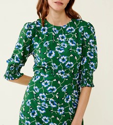 Katia Green Blooms Midi Dress