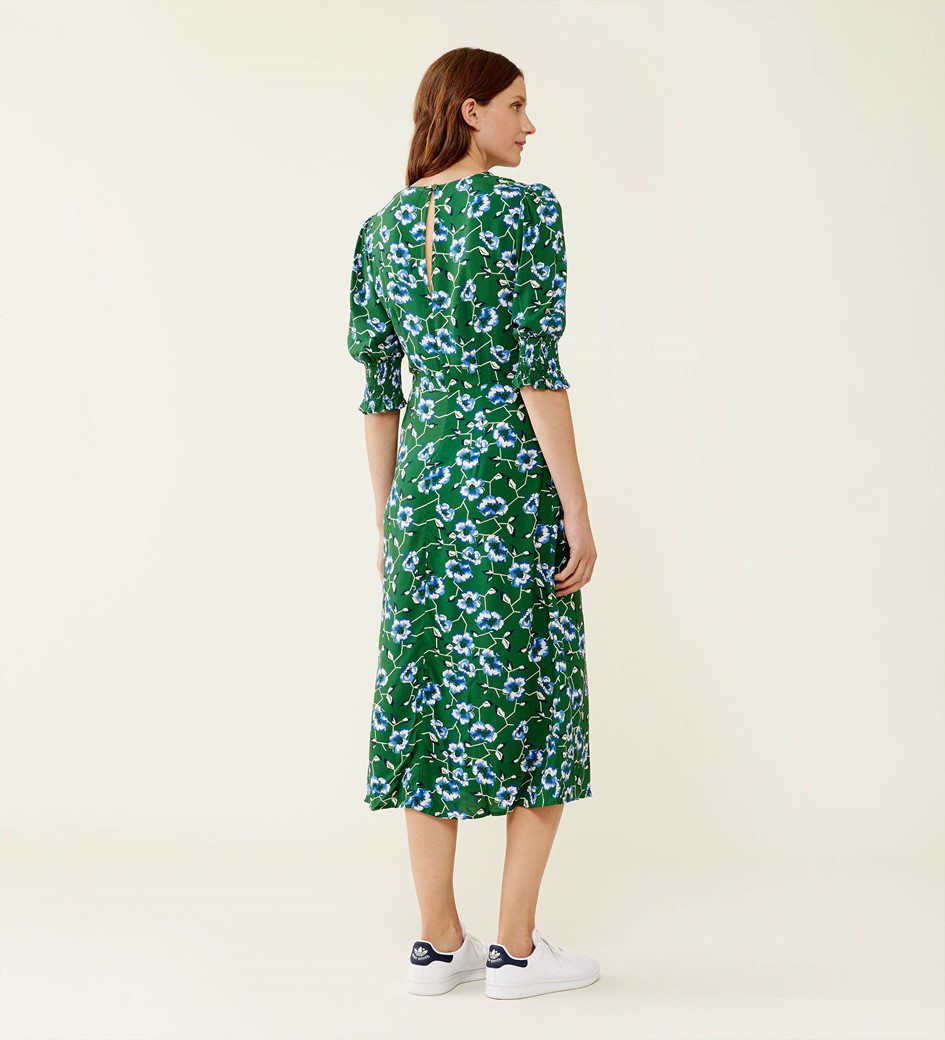 Katia Green Blooms Midi Dress