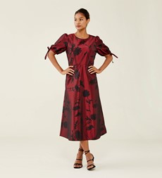 Mika Red Floral Dress