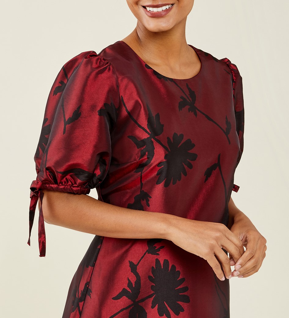 Mika Red Floral Dress
