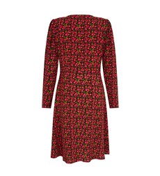 Paula Red Floral Midi Dress                                            LENZING™ ECOVERO™