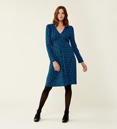 Paula Blue Floral Midi Dress                                            LENZING™ ECOVERO™